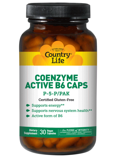 Country Life Coenzyme Active B6 Caps 30 Veg Capsules