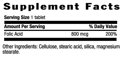 Country Life Folic Acid 800 mcg 250 Tablets