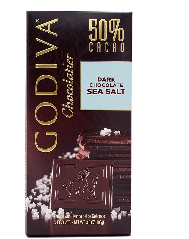 GODIVA 50% Cacao Dark Sea Salt Chocolate 3.5 oz