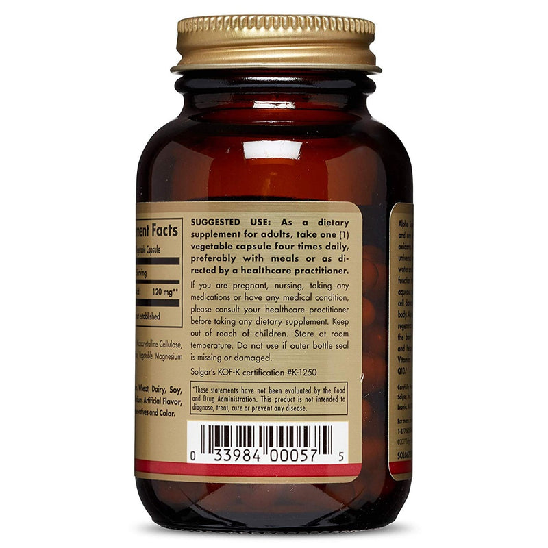 Solgar Alpha Lipoic Acid 120 mg 60 Veg Capsules