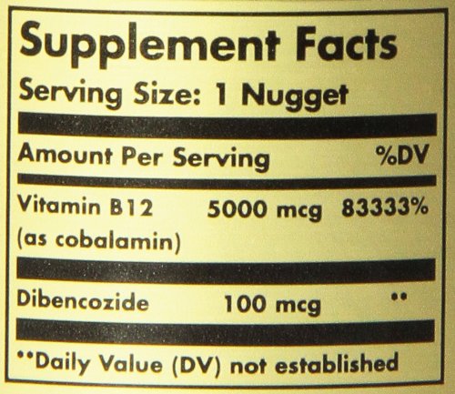 Solgar Vitamin B12 5,000 mcg 60 Nuggets