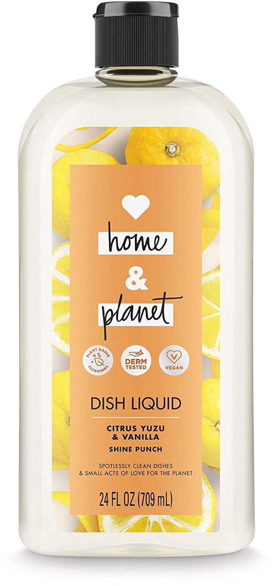 Love Home and Planet Liquid Dish Soap Citrus Yuzu Vanilla 24 fl oz