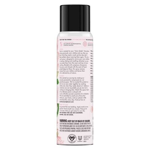 Love Home and Planet Re-Wear Dry Wash Spray Rose Petal Murumuru 6.76 fl oz
