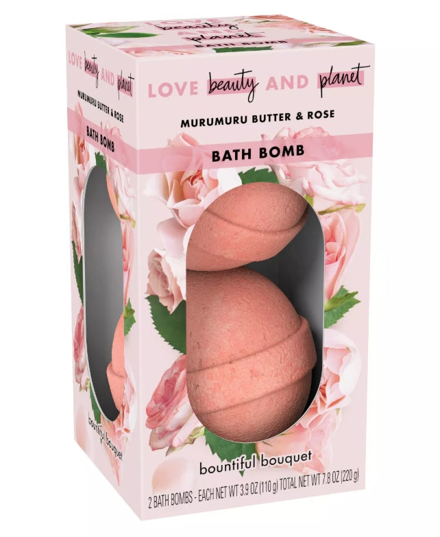 Love Beauty and Planet Bountiful Bouquet Bath Bomb Murumuru Butter & Rose 2 Bath Bombs