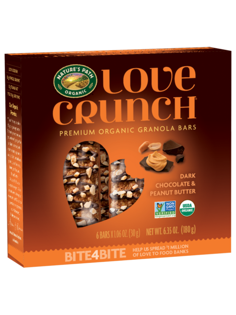 NATURE'S PATH Love Crunch Dark Chocolate & Peanut Butter 6 Bars