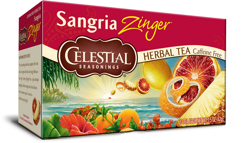 Celestial Seasonings Herbal Tea Sangria Zinger 20 Tea Bags
