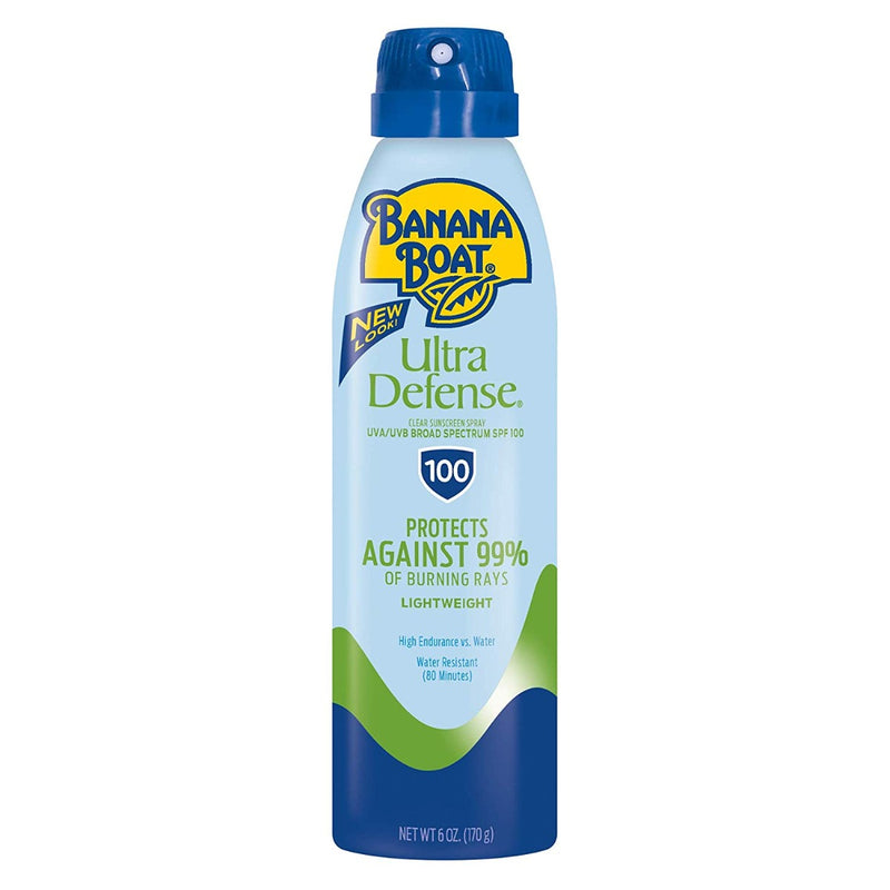 Banana Boat Ultra Defense Clear Sunscreen Spray SPF 100 6 oz