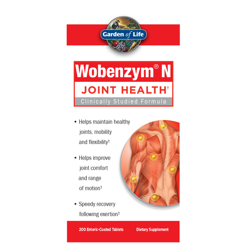 Garden of Life Wobenzym N Joint Health 200 Tablets