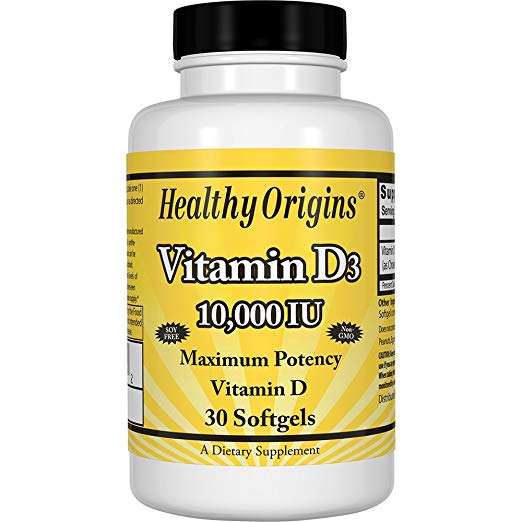Healthy Origins Vitamin D3 10,000 IU 360 Softgels