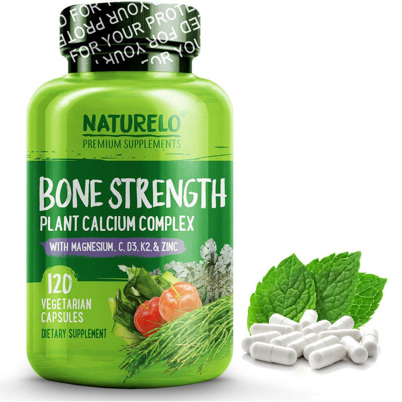 Naturelo Bone Strength Plant Calcium Complex 120 Veg Capsules