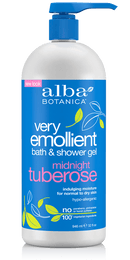 Alba Botanica Very Emollient Bath & Shower Gel Midnight Tuberose 32 fl oz