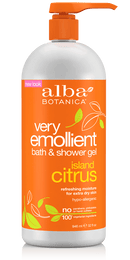Alba Botanica Very Emollient Bath & Shower Gel Island Citrus 32 fl oz