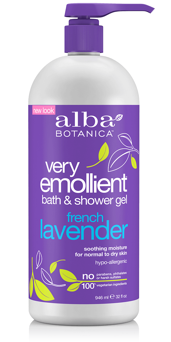 Alba Botanica Very Emollient Bath & Shower Gel French Lavender 32 fl oz