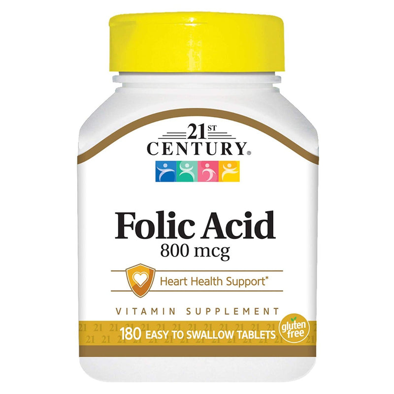 21st Century Folic Acid 800 mcg 180 Tablets