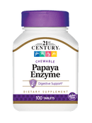 21st Century Chewable Papaya Enzyme 100 Tablets