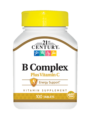 21st Century B Complex Plus Vitamin C 100 Tablets