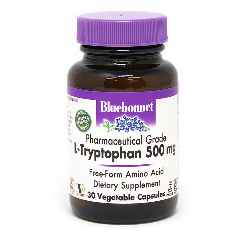Bluebonnet Nutrition L-Tryptophan 500 mg 30 Veg Capsules