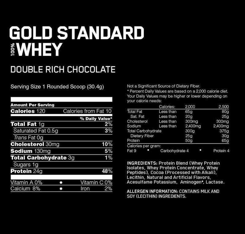 Optimum Nutrition Gold Standard 100% Whey Double Rich Chocolate 2 lb