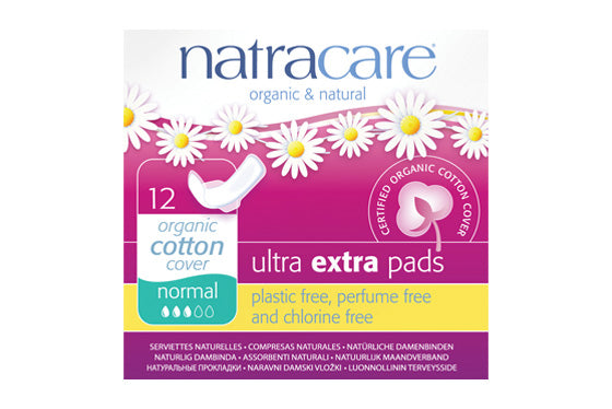 NatraCare Ultra Extra Pads Normal with Wings 12 Pads