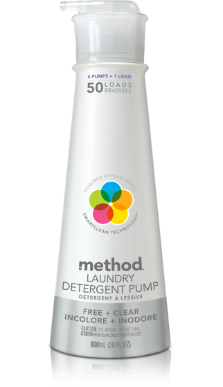 Method 8X Laundry Detergent Pump  Free + Clear 50 Loads 20 fl oz