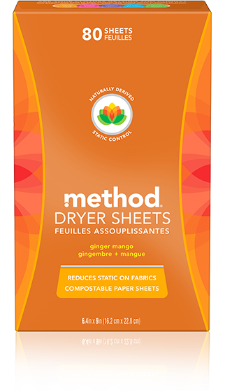 Method Dryer Sheets Giner Mango 80 sheets