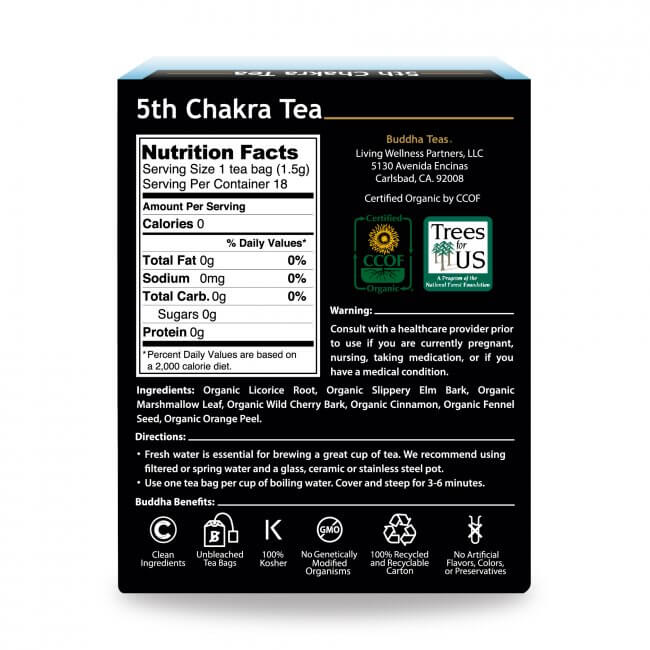 Buddha Teas 5th Chakra Tea 18 Tea Bags