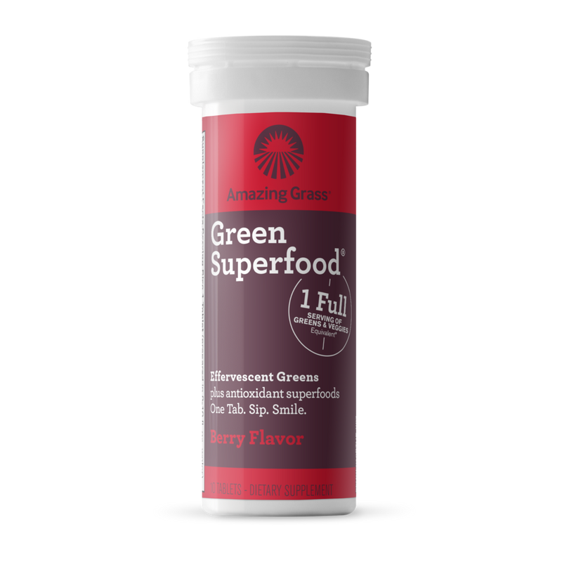 Amazing Grass Green Superfood Effervescent Berry 10 Tablets