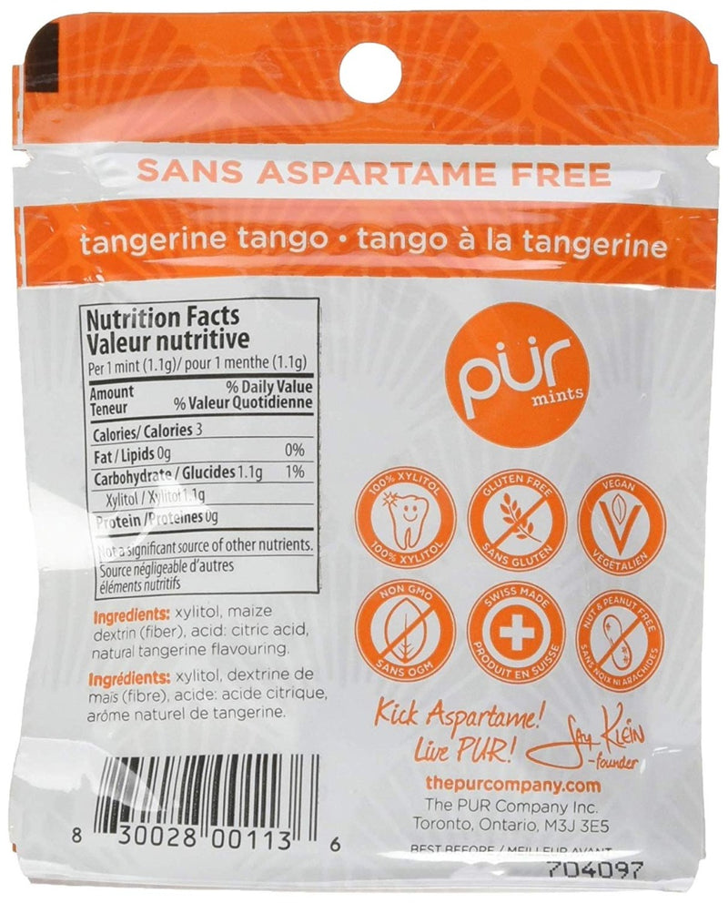 PUR Mints Kick Aspartame Tangerine Tango 20 Mints