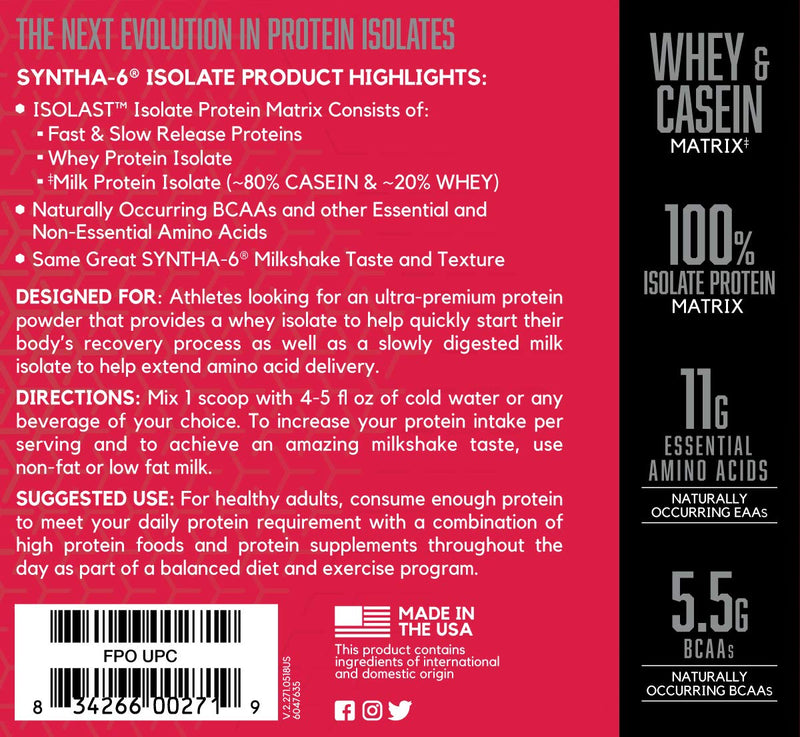 BSN Syntha-6 Isolate Chocolate Peanut Butter 4.02 lb