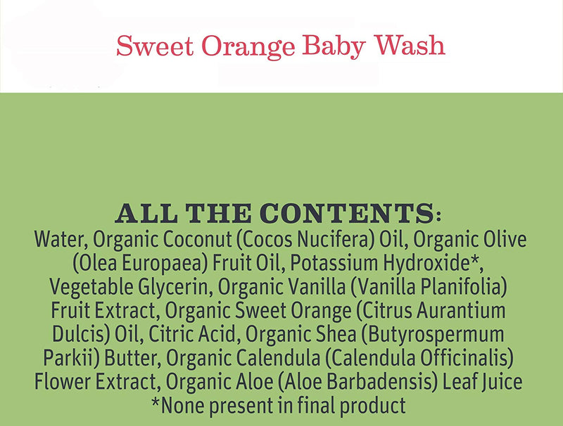 Earth Mama Sweet Orange Baby Wash 34 fl oz
