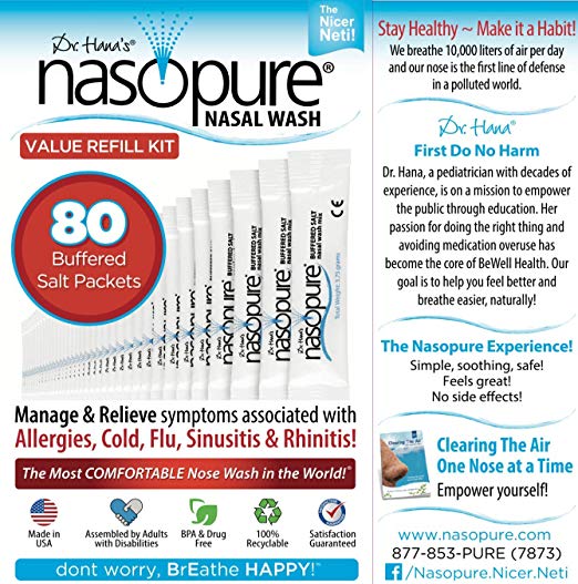 Nasopure Nasal Wash Value Refil Kit (80 salt packets) 1 Kit