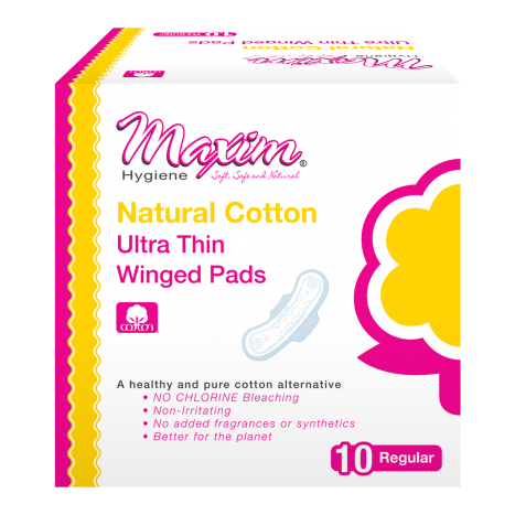 Maxim Hygiene Products Ultra Thin Winged Pads Regular 10 Pads