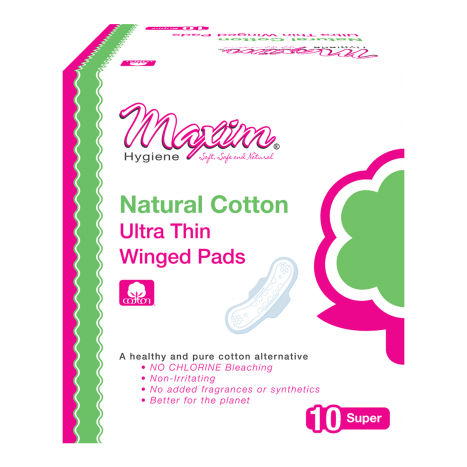 Maxim Hygiene Products Ultra Thin Winged Pads Super 10 Pads