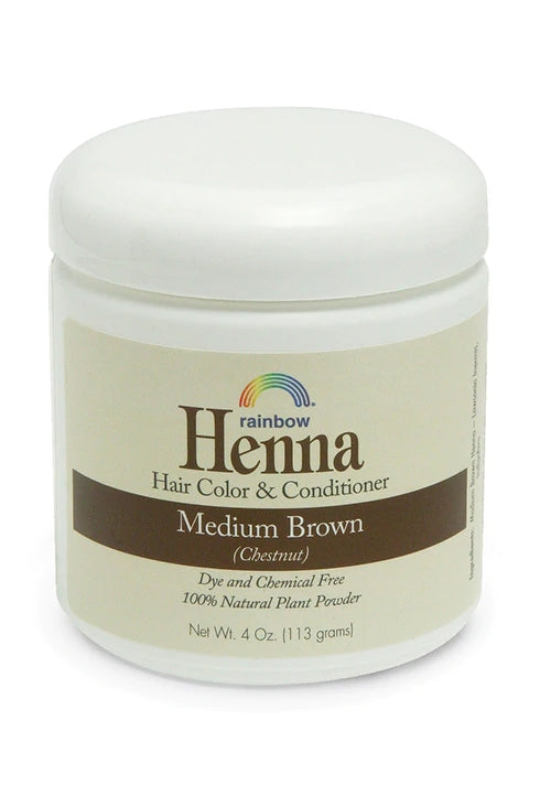 Rainbow Research Henna Hair Color and Conditioner Medium Brown (Chestnut) 4 oz