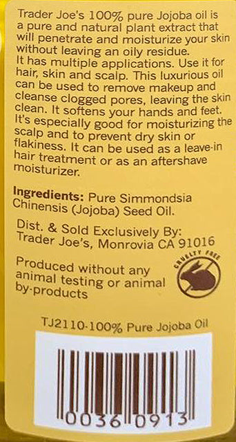 Trader Joe's Jojoba Oil 4 fl oz