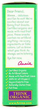 Annie's Organic Bunny Fruit Snacks Berry Patch (5 Pouches) 0.8 oz