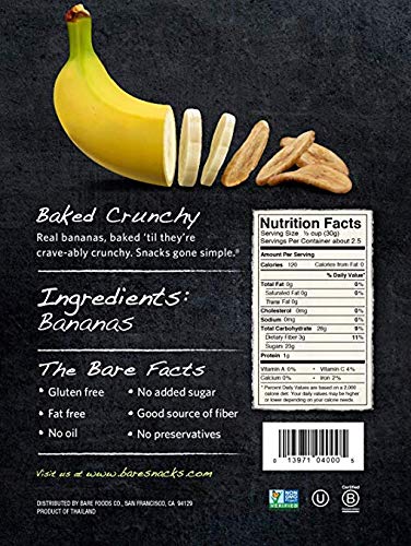 Bare Fruit Simply Banana Chips 2.7 oz