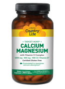 Country Life Calcium-Magnesium with Vitamin D Complex 360 Veg Capsules