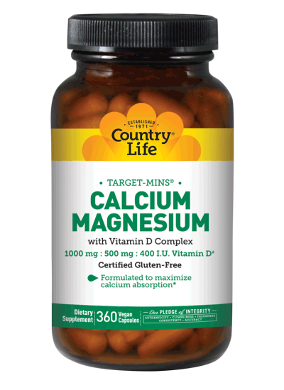 Country Life Calcium-Magnesium with Vitamin D Complex 360 Veg Capsules