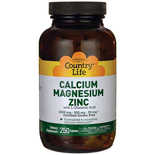 Country Life Calcium Magnesium Zinc 250 Tablets