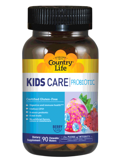 Country Life Kids Care Probiotic 90 Chewable Wafers