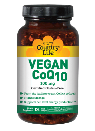 Country Life Vegan CoQ10 100 mg 120 Veg Softgels