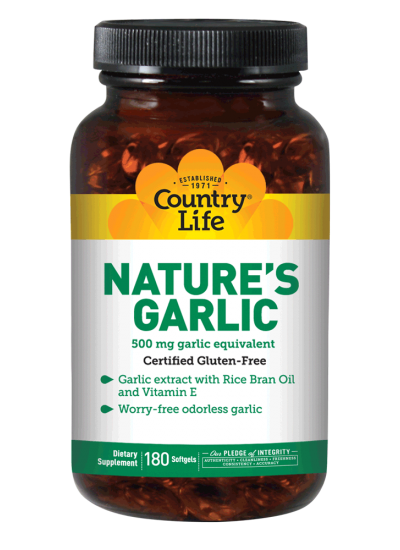 Country Life Nature's Garlic 180 Softgels