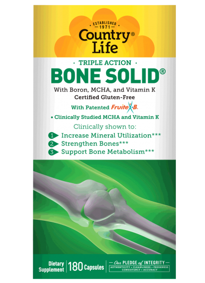 Country Life Bone Solid Triple Action 180 Capsules