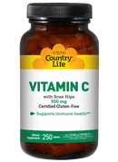 Country Life Vitamin C 500 mg with Rose Hips 250 Tablets