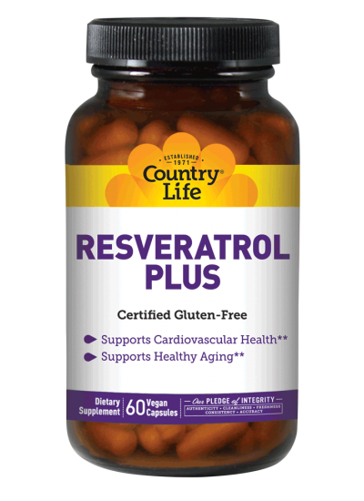 Country Life Resveratrol Plus 60 Veg Capsules