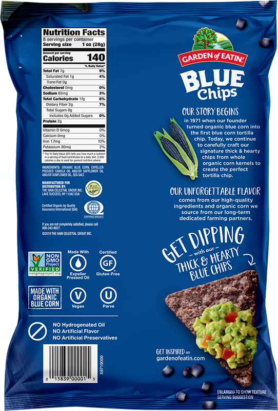Garden of Eatin' Blue Chips Made with Organic Blue Corn 8.1 oz