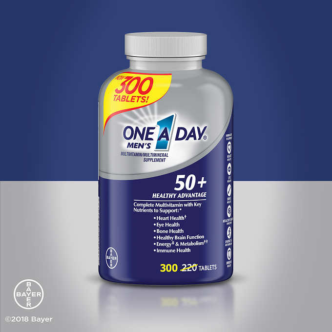 One A Day Mens 50+ Healthy Advantage Multivitamin 220 Tablets
