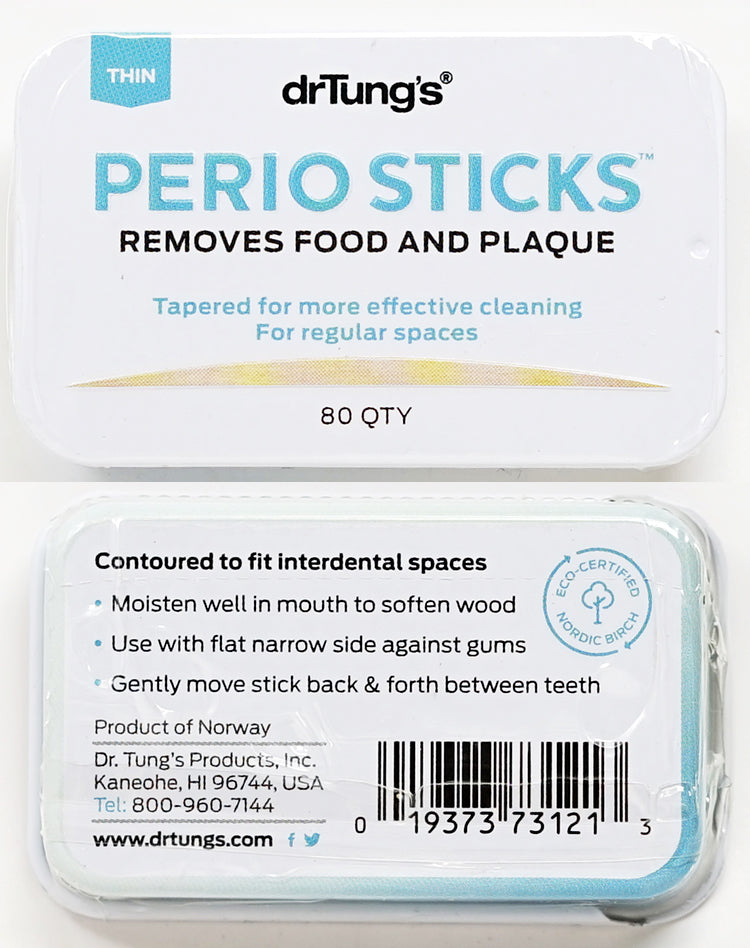 Dr. Tung's Perio Sticks Plaque Removers Thin 80 Sticks