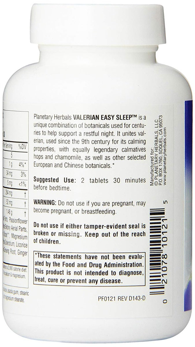 Planetary Herbals Valerian Easy Sleep 900 mg 60 Tablets